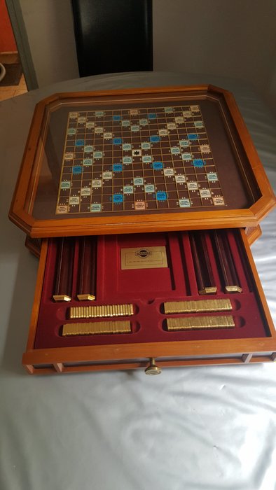 Franklin Scrabble collector’s edition with 101 24k gold plated letters