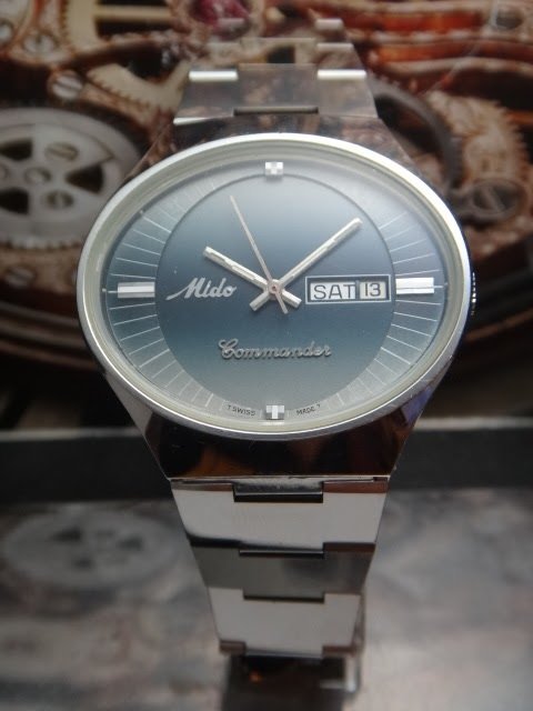 Mido - Commander Day Date Oval Case - Homme - 1980-1989