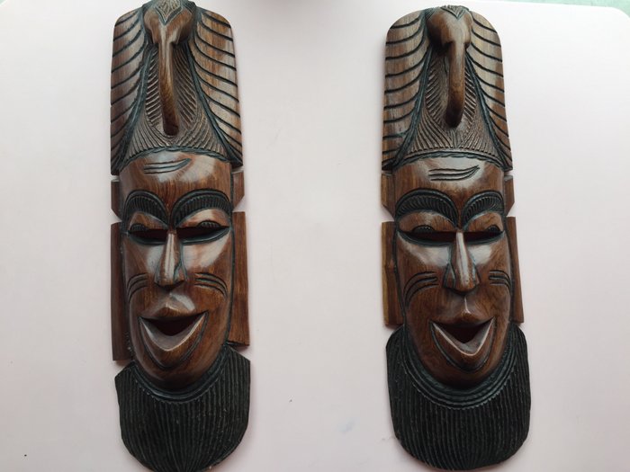 2 Wooden Masks - Senegal