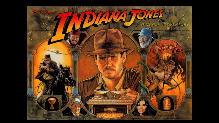 Indiana Jones pinball translite