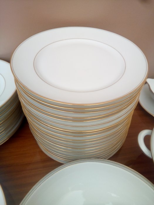 Salmon et Cie, Fine Limoges Porcelain - Dinner Service - 39 Pieces