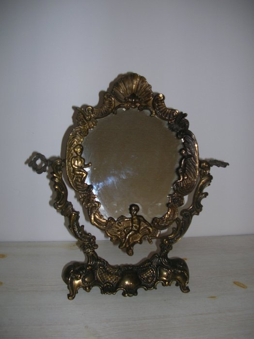 Antique French Bronze Vanity Mirror With Putti Catawiki