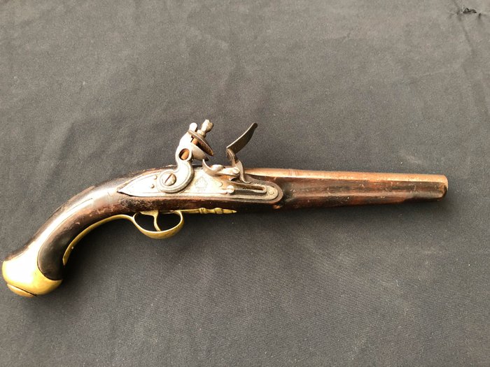 Antique English flintlock pistol