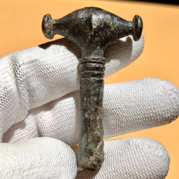古罗马 黄铜色 医用锤子 - 5,8cm.