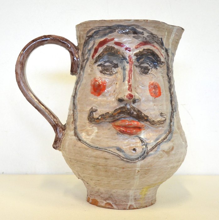 Mario Judice ceramics - Moorish head - Ceramic jug