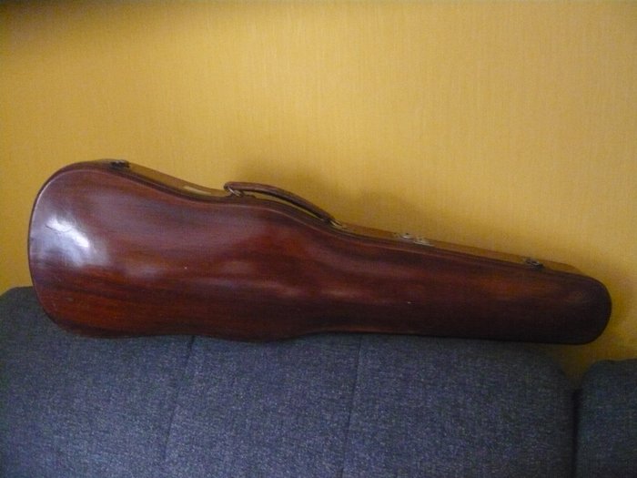 Very old violin case / violin case made of lacquered wood.