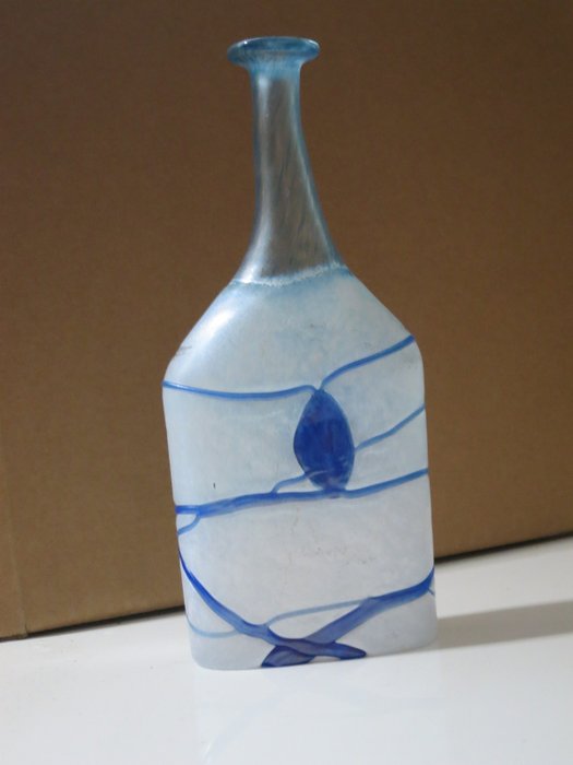 Bertil Vallien for Kosta Boda - bottle/vase "Galaxy blue" 