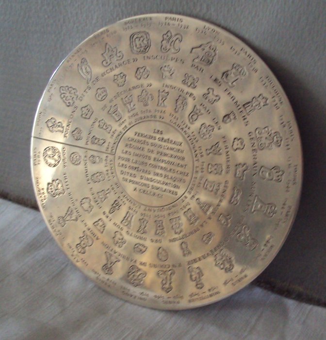 Christofle record plaque, silversmiths’ hallmarks