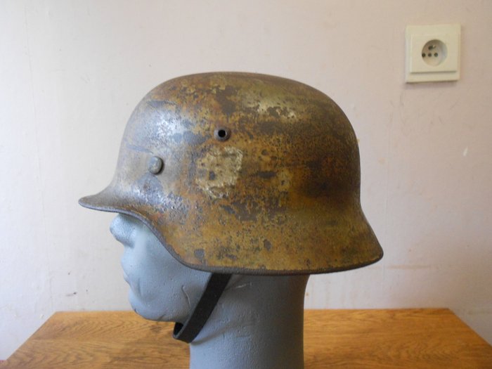 German helmet, M35, Heer, Ex-DD, tropical camo, WW2.