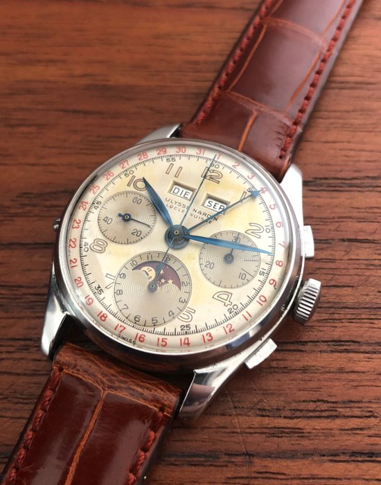 Ulysse Nardin - Day Date Month Moon phase Chronograph Valjoux 88 - Άνδρες - 1901-1949