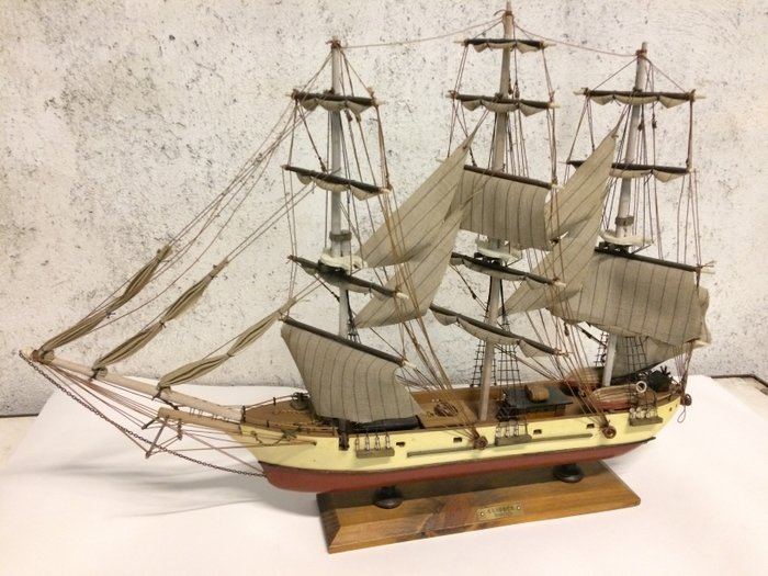 Clipper Siglo XIX - wooden sailing ship - 70 x 50