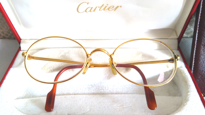 cartier gold glasses
