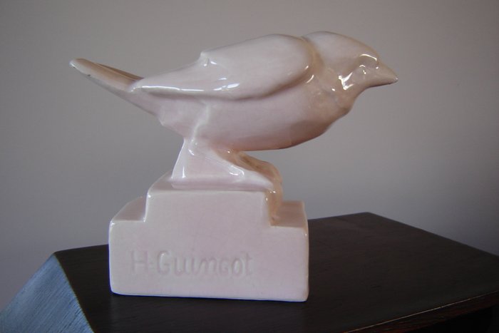 Henri Guingot (1897-1952) for Saint Clement France - Art Deco ceramic bird sculpture