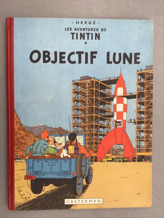 Tintin T16 - Objectif Lune - B8 belge - Pierwsze Wydanie - (1953)