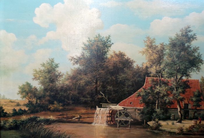 J.V.Raamsdonk  - Landscape with a water mill