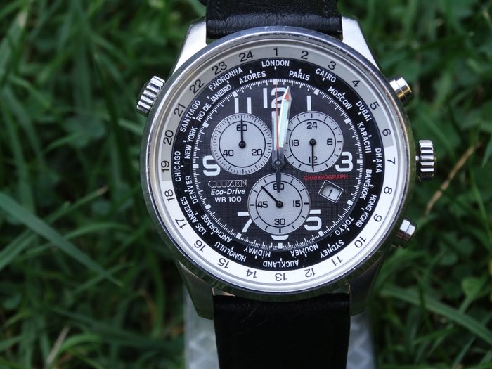 Citizen - Eco-Drive World Time Chronograph - AT0361-06E - Heren - 2011-heden