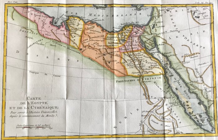 Egypt N Bellin Carte De Legypte Et De La Cyrenaique Ca 1750
