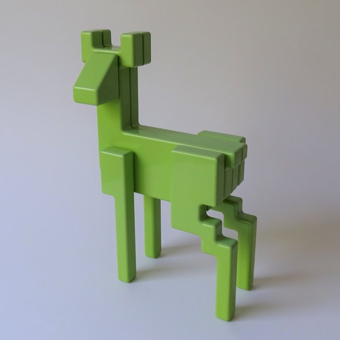 Monika Mulder voor Ikea - Groen pixel hert
