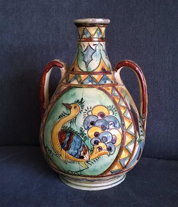 Faenza - Hand painted Italian majolica jug