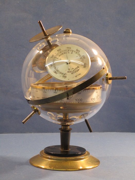 huger germany Sputnik Wetterstation space age - sputnik barometer - metall messing plexiglas