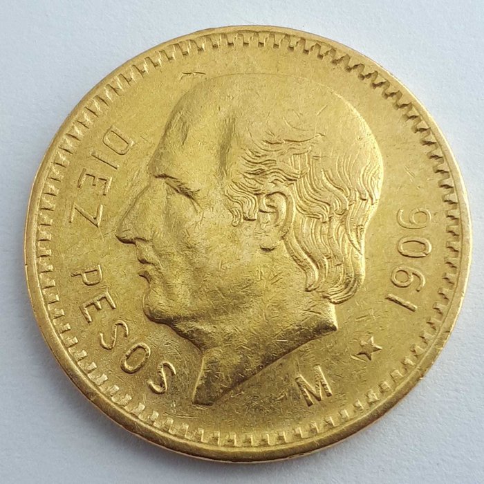 Messico - 10 Pesos 1906 Hidalgo - Oro