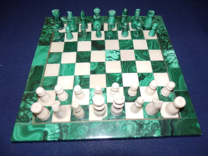 Jogo de xadrez - Malaquita