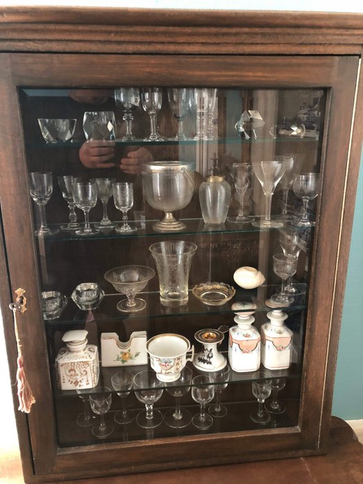 Oak Display Cabinet With Bric A Brac Collection Catawiki
