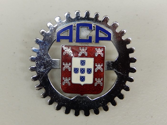 Plakette - Vintage ACP Automovel Club De Portugal Car Badge - 1970 