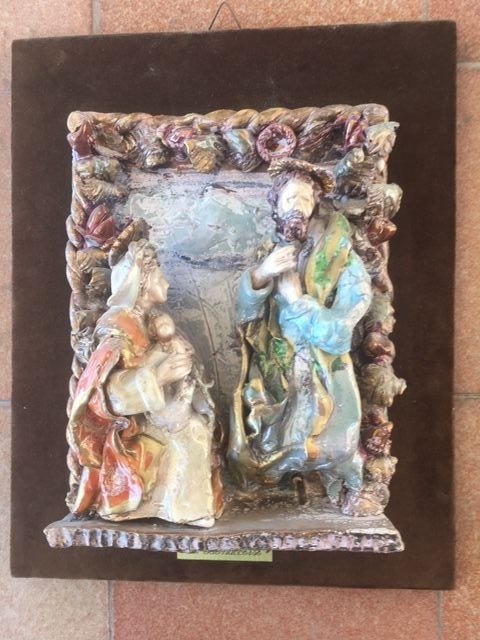 Giuseppe Bonaccorso di Caltagirone - La Sacra Famiglia Ceramic object