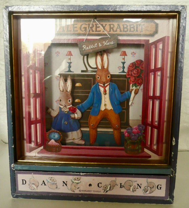 Little Grey Rabbit 由 Sankyo Shoji Co.,LTD 音樂盒 - Hout - karton