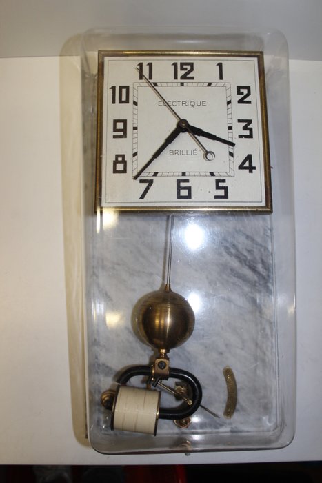 Brillié - Reloj de pie - Latón, Mármol - Art Déco