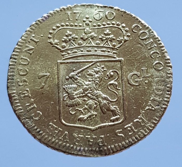 Netherlands - Holland - 7 Gulden 1760 Halve gouden rijder - 金
