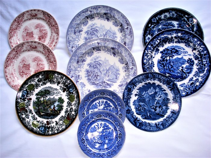 Nieuw Petrus Regout - Complete collection 10 plates from the 19th - Catawiki PV-99
