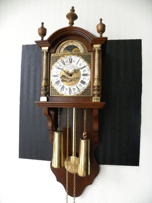 Stylish wall clock by Thomas Tompion, London from the 1970s
