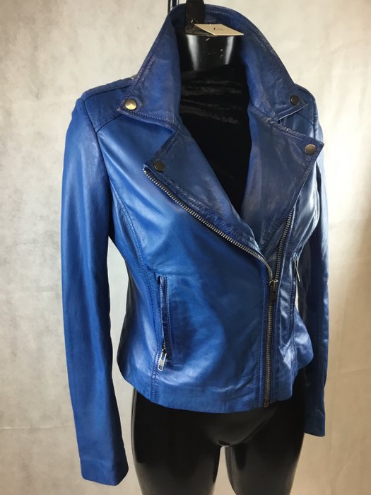 SERGE PARIENTE CUIR BLEU - Leather jacket - Catawiki