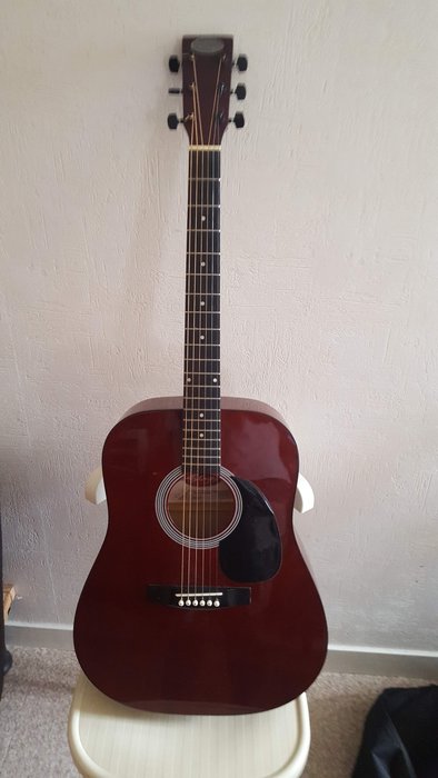 Stagg SW203 Handmade Western Guitar, marron – Excellent Condition