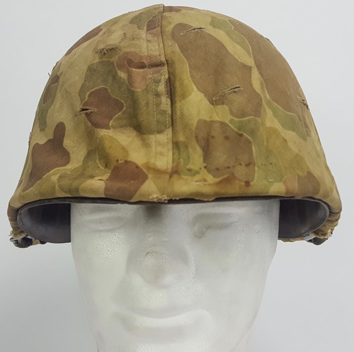 1/4 Scale Gearbox Military WWII Iwo Jima U.S Marines Camouflaged M1 Helmet 