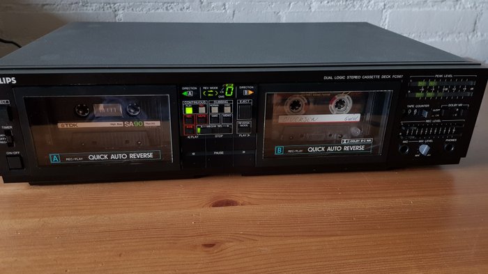 Philips High-end double autoreverse cassette deck FC567