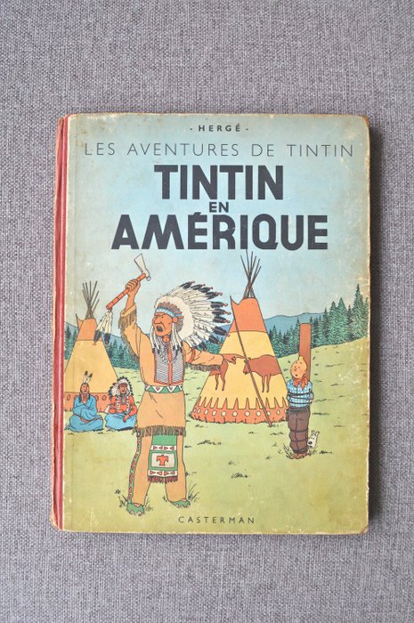 Tintin - Tintin en Amérique B1 - Cartonné - Réédition - (1947)