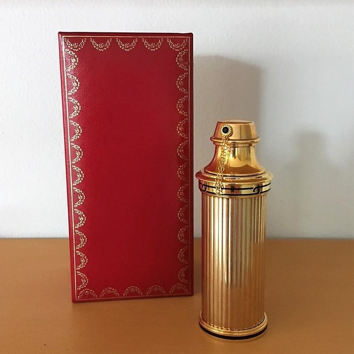 Gold-plated Cartier perfume atomiser