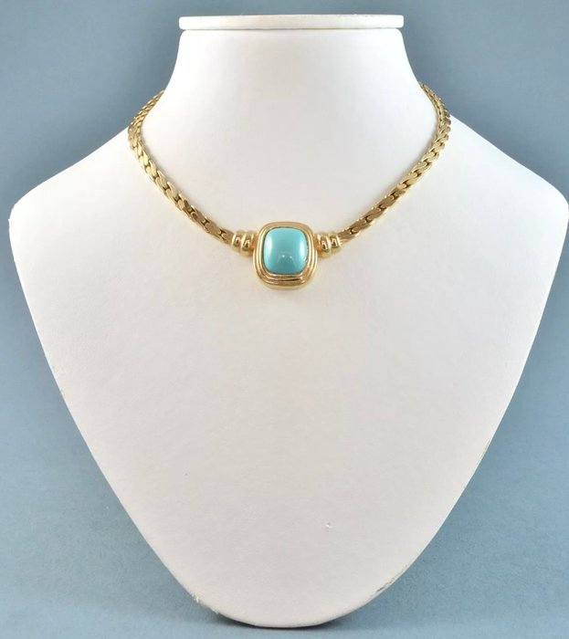 Christian Dior 1960’s gold necklace set with Turquoise 