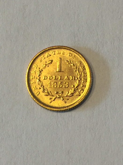 美国 - 1 Dollar 1853 Restrike - 金