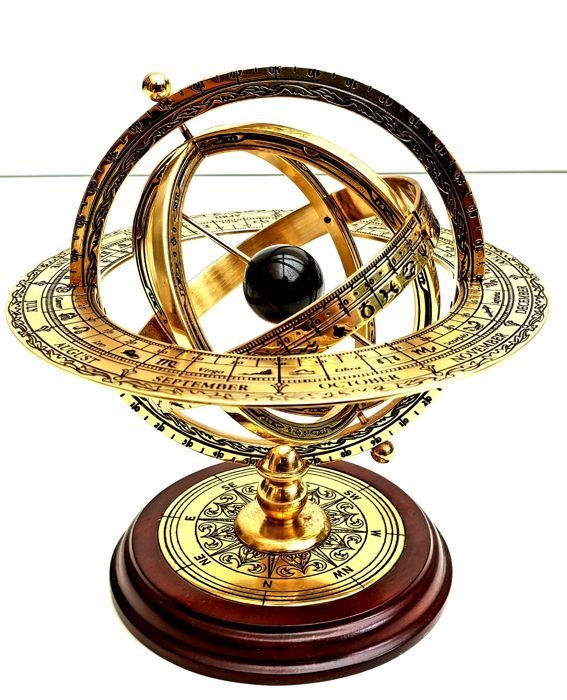 Franklin Mint - Measuring instrument "Armillary Sphere" - Completely 24 carat gold plated - Very, very good condition.