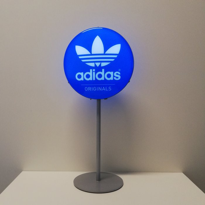 Original Vintage Adidas Promotional Store Display 'Lollipop Illuminated Sign' Lamp - With Official Sticker