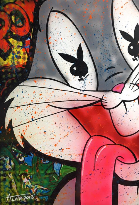 Playboy Bugs Bunny Acrylic Canvas Painting Wall Hangings Home Décor ...