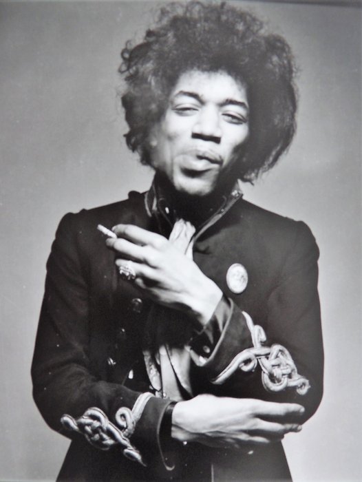 Offered here a rare Gered Mankowitz Jimi Hendrix Photo.