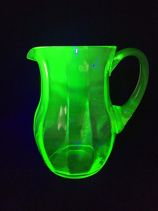uranium glass pitcher