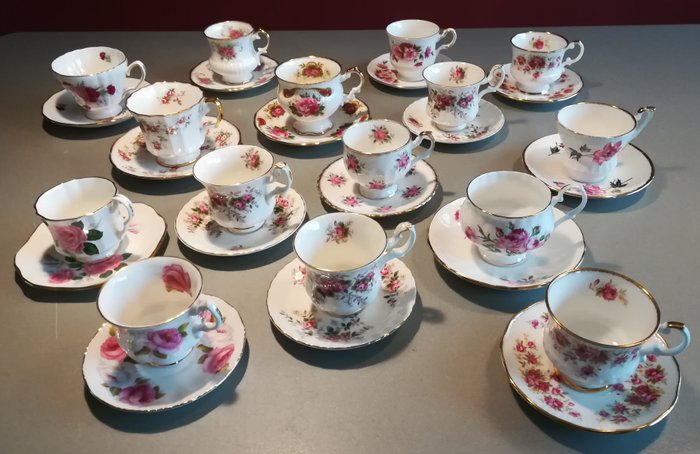 Porcelaine anglaise avec des roses roses avec Royal Albert (15) - Porcelaine