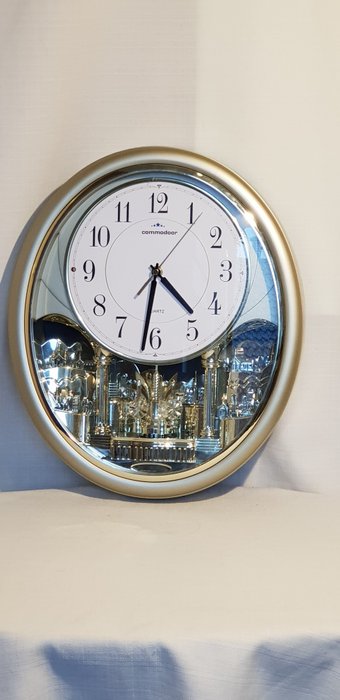 Reloj comodoor con mecanismo movible. - Plástico y vidrio - siglo XX
