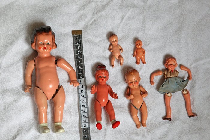 bambole antiche di celluloide